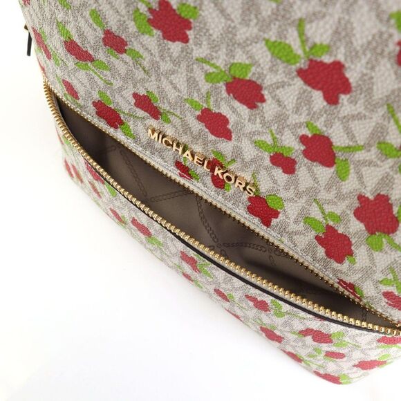 NWT Michael Kors Jet Set Rhea Zip FLORAL Backpack - Picture 15 of 15